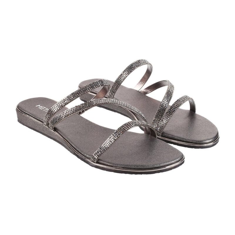 SleekStep Gun-Metal Casual Slippers